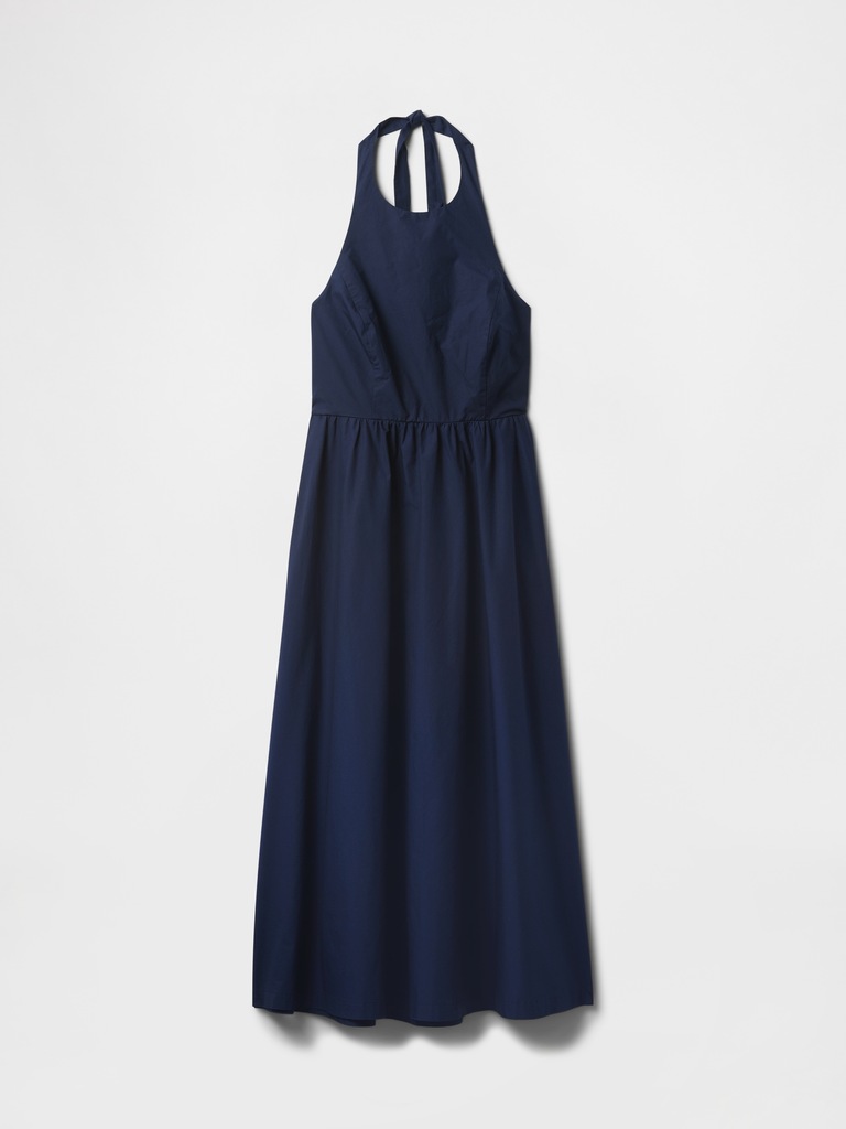 Tie-Back Halter Maxi Dress