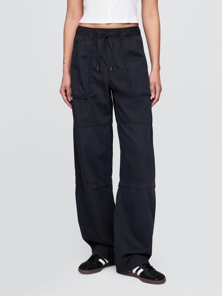 Mid Rise Easy Utility Barrel Pants