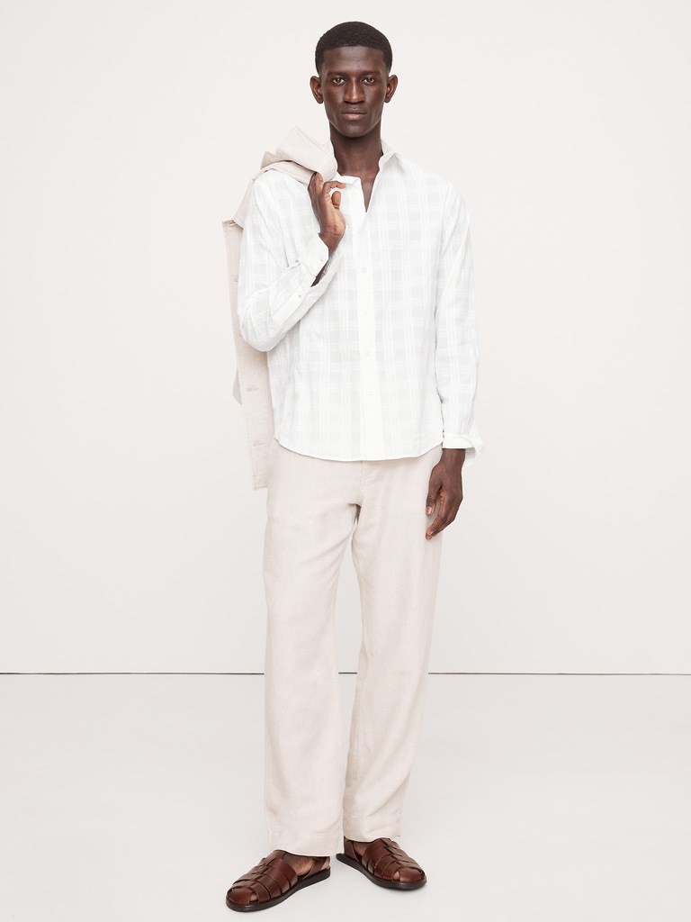 Standard-Fit Lightweight Textured Shirt