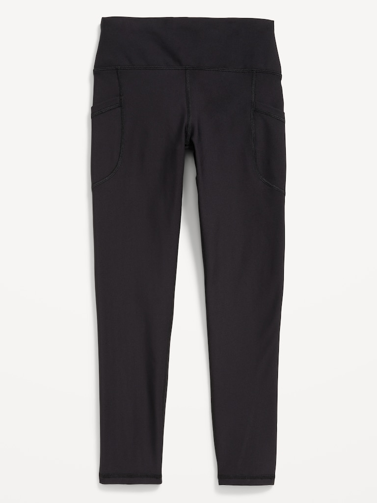 High-Waisted PowerSoft 7/8-Length Side-Pocket Leggings for Girls