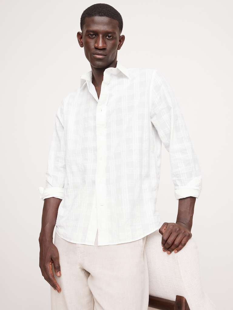 Standard-Fit Lightweight Textured Shirt