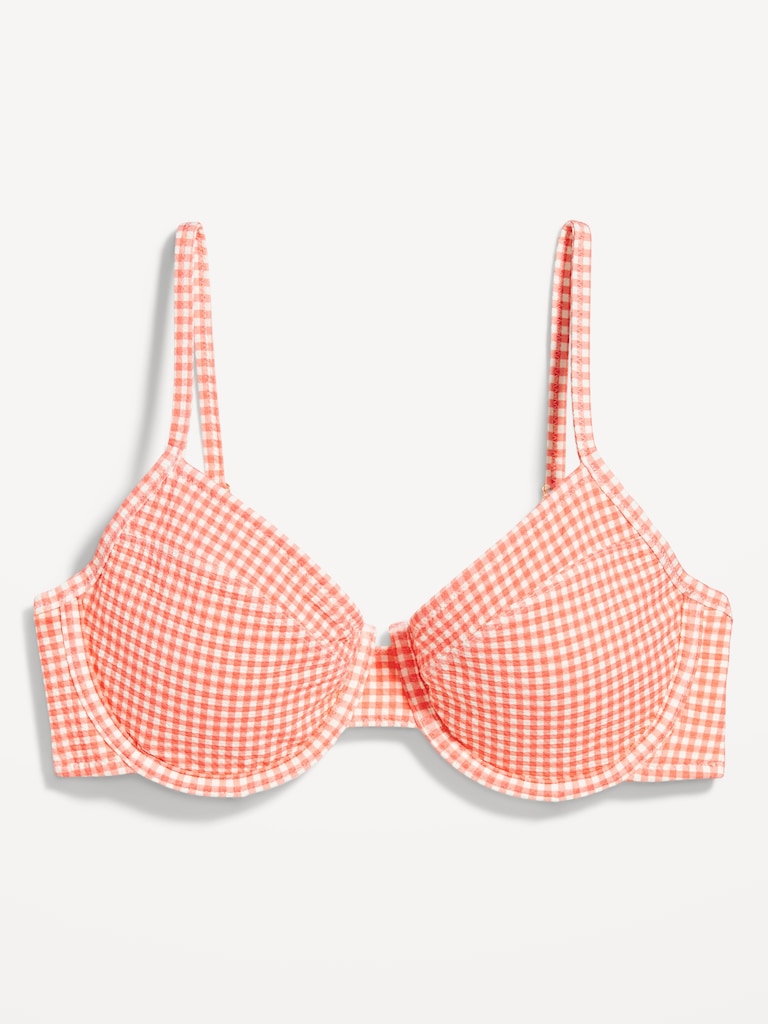 Textured Underwire Balconette Swim Top