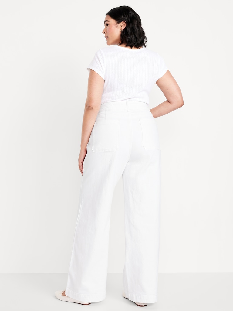 Extra High-Waisted Mariner Wide-Leg Jeans