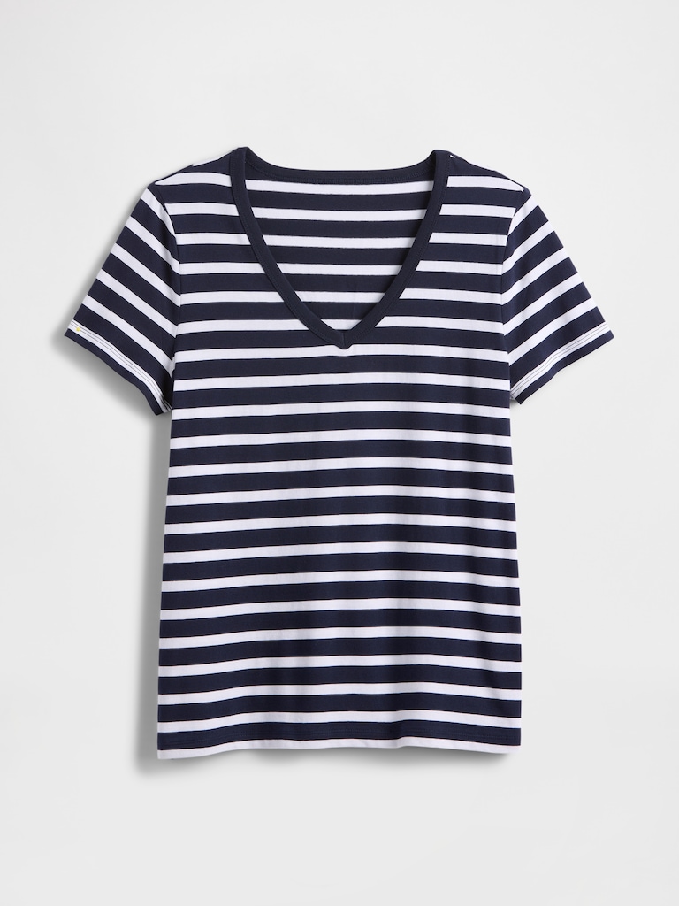 Favorite Stripe V-Neck T-Shirt