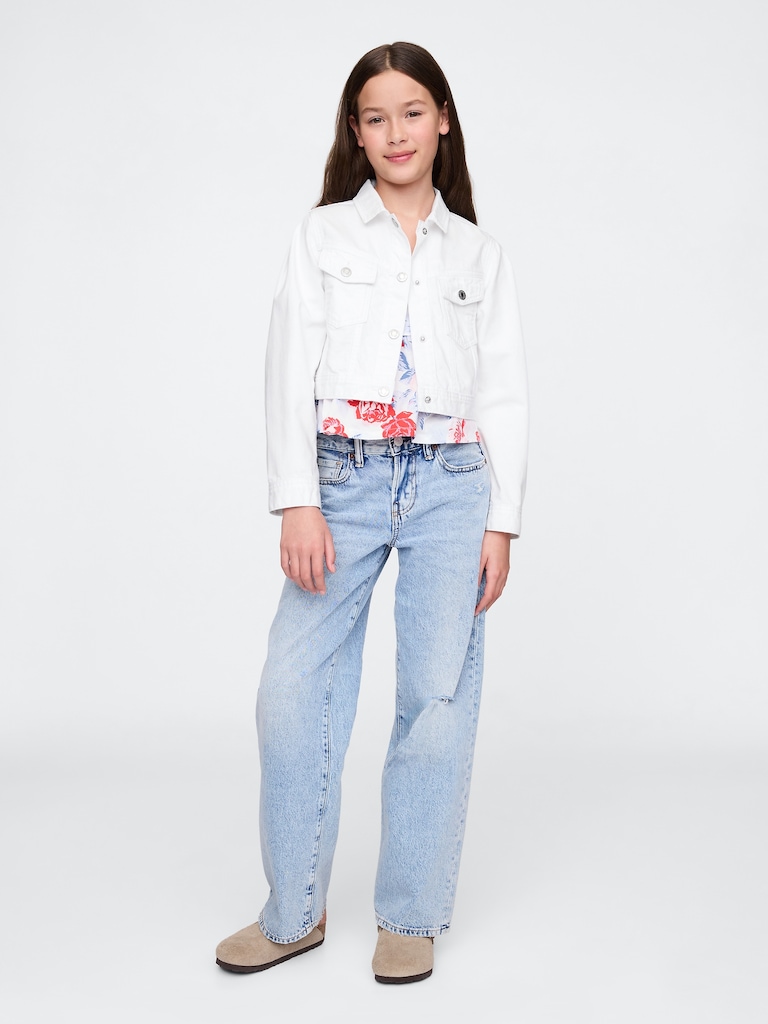 Kids Denim Crop Jacket