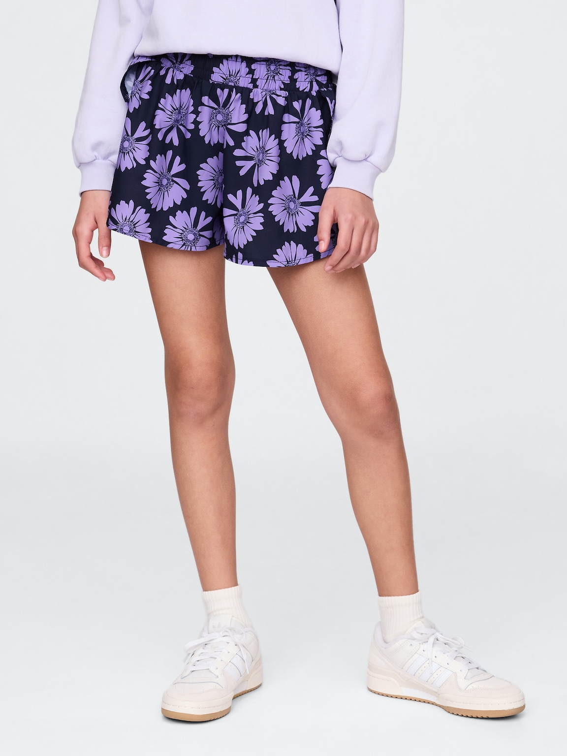 Kids Quick-Dry Butterfly-Hem Run Shorts