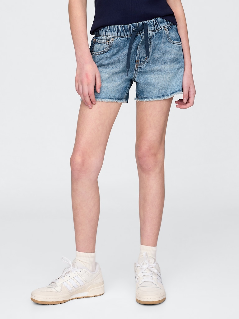 Kids Low Rise Easy Denim Shorts
