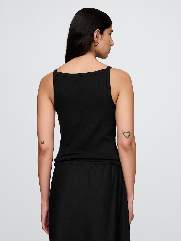 Modern Apron-Neck Tank Top