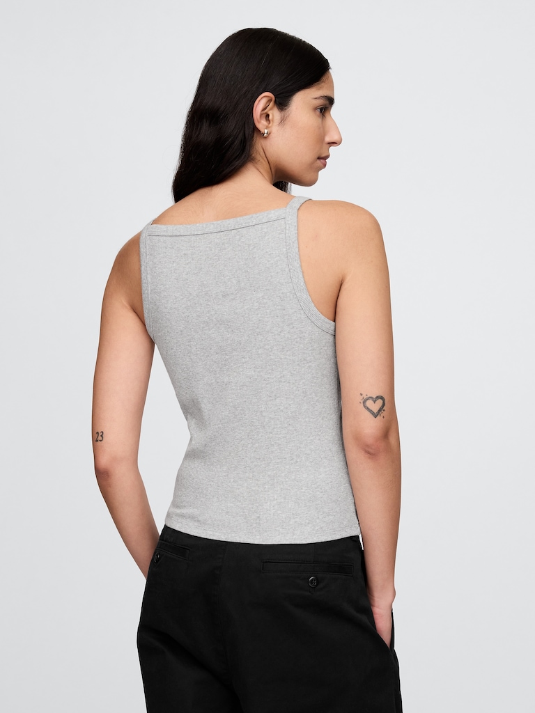 Modern Apron-Neck Tank Top