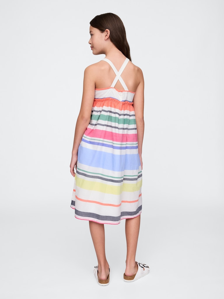 Kids Apron Neck Midi Dress