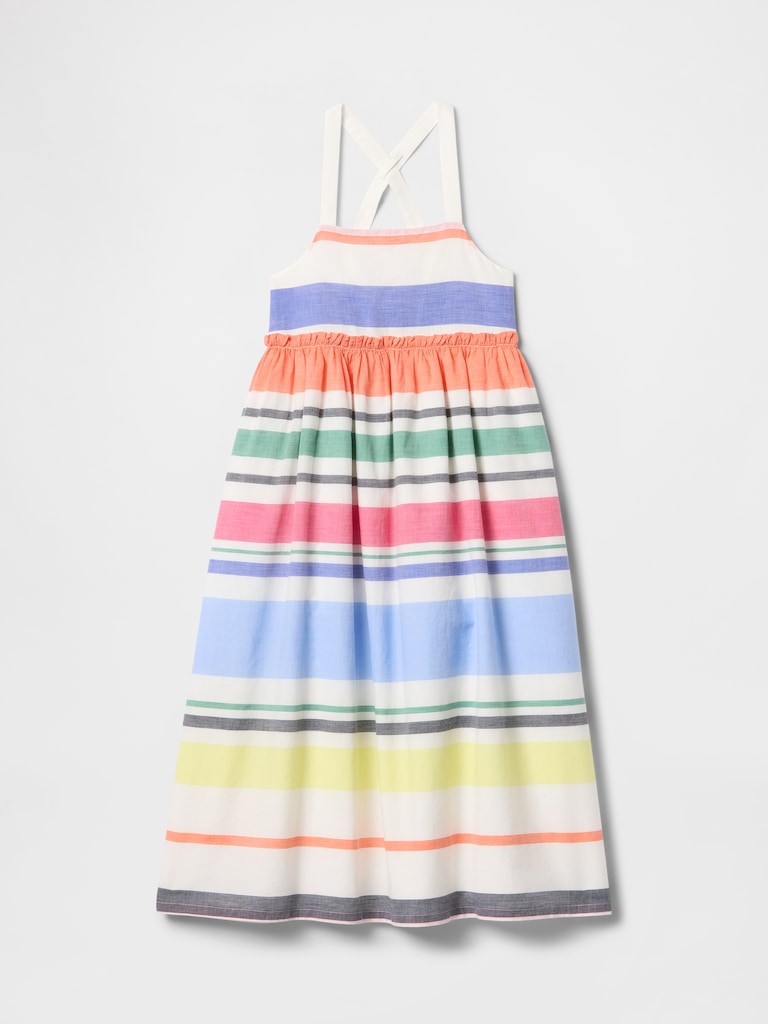 Kids Apron Neck Midi Dress