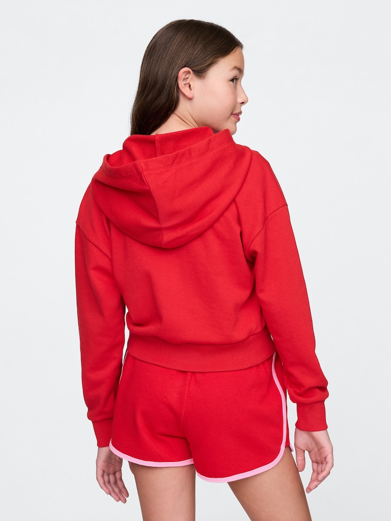 Kids VintageSoft Crop Zip Hoodie