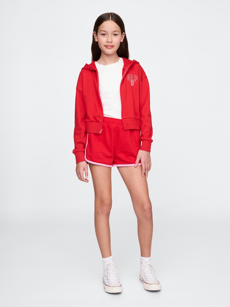 Kids VintageSoft Crop Zip Hoodie