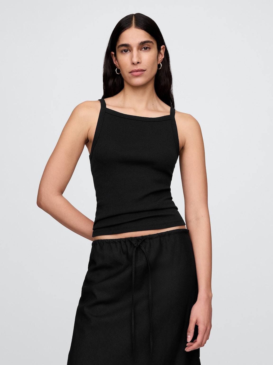 V-Neck Hardware One-Piece Swimsuit