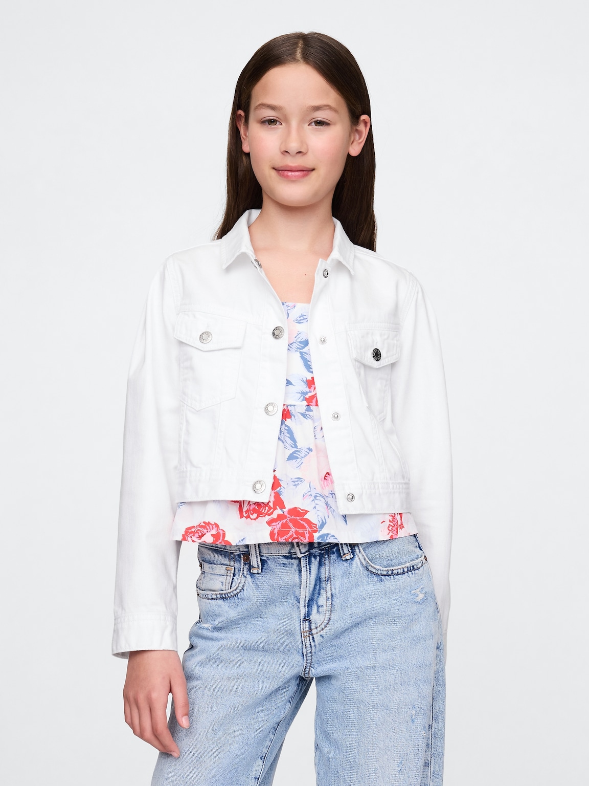 Kids Denim Crop Jacket