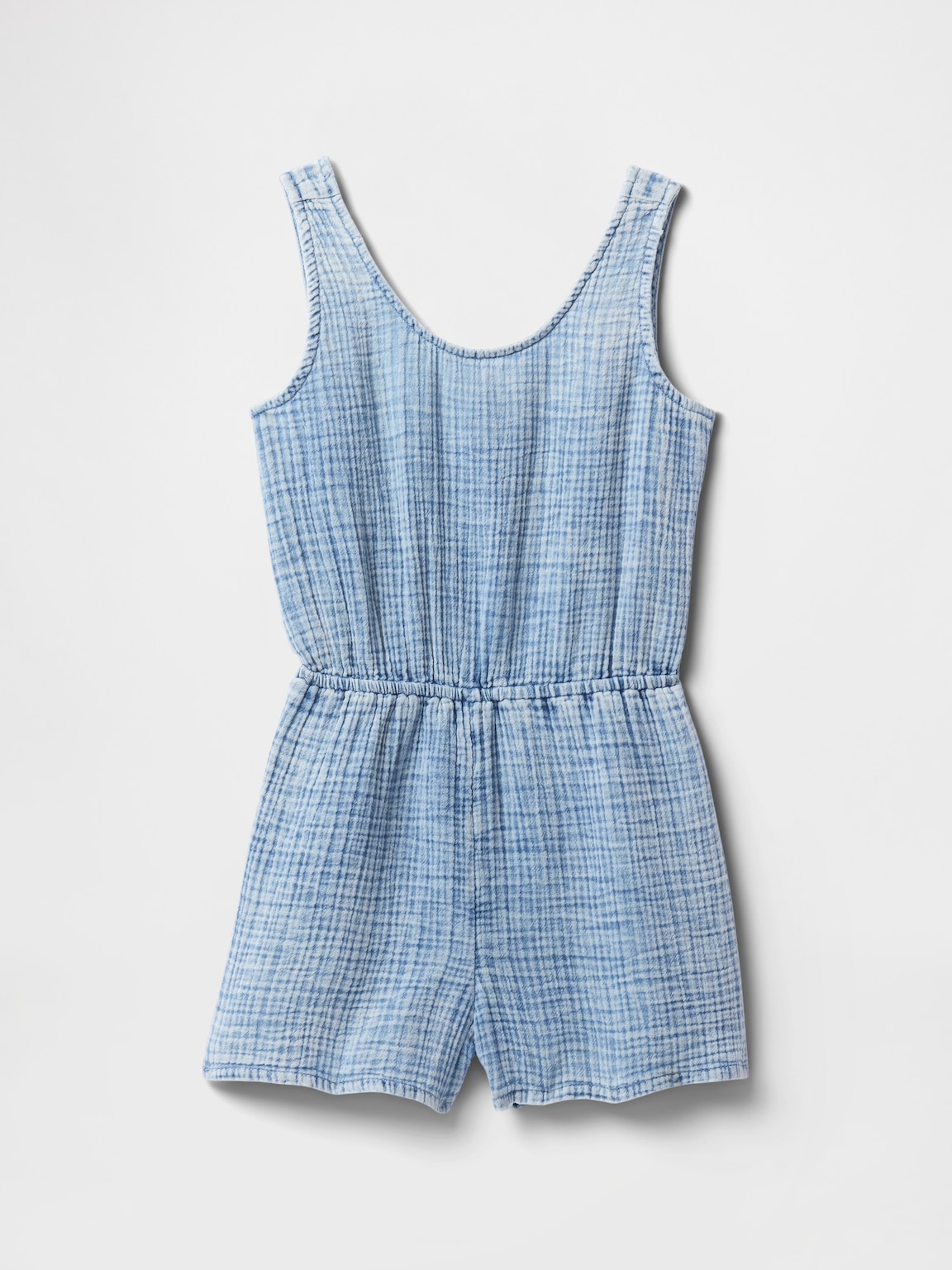 Kids Crinkle Gauze Denim Romper
