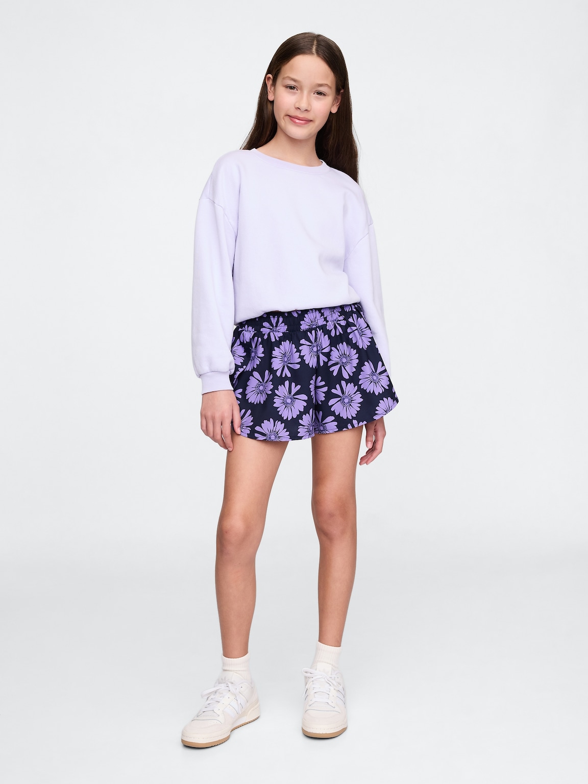 Kids Quick-Dry Butterfly-Hem Run Shorts