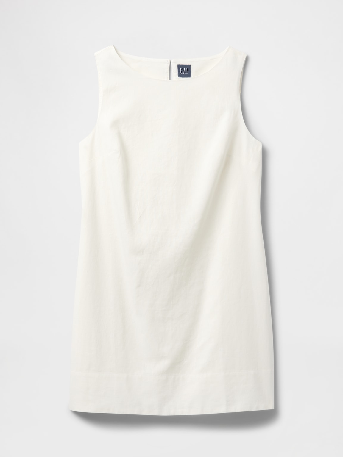 Linen-Blend Mini Shift Dress
