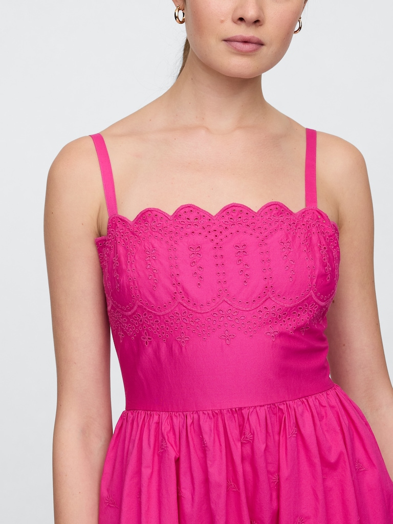 Eyelet Midi Dress