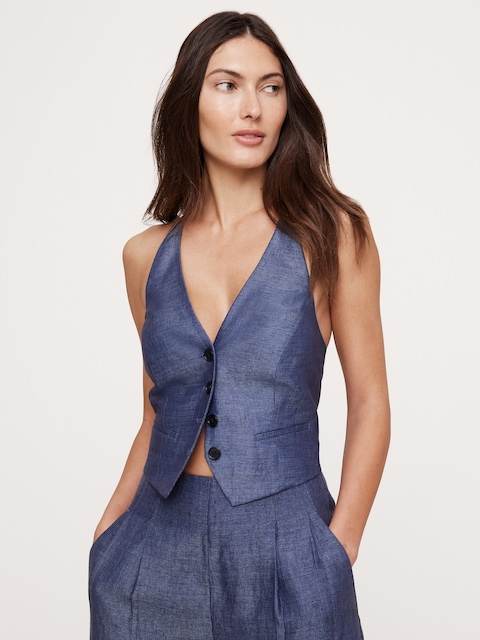 Chemisier Femme Sans Manches Banana Republic Taille L - Multicolore - Occasion TBÉ