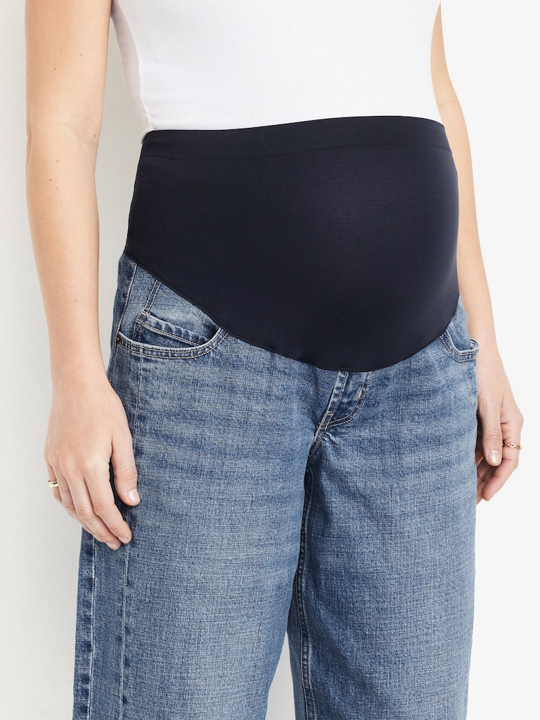 Maternity Full Panel Barrel Ankle Jeans
