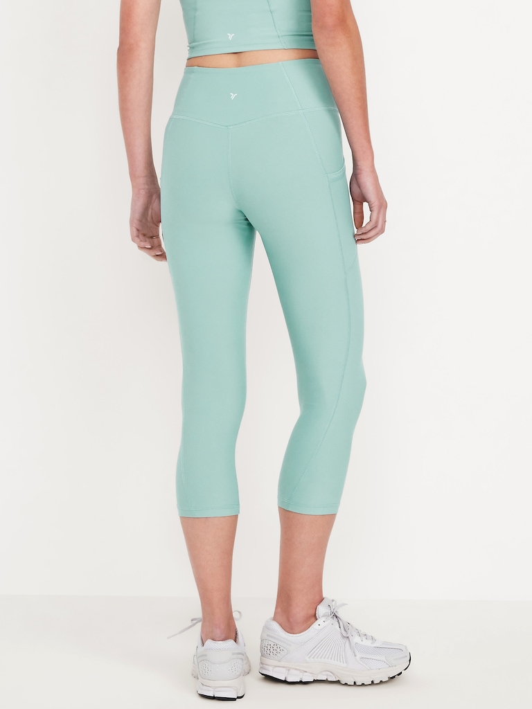 High-Waisted PowerSoft Crop Pocket Leggings