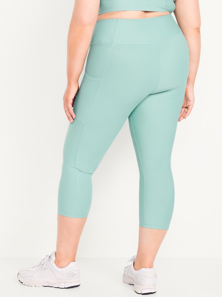 High-Waisted PowerSoft Crop Pocket Leggings