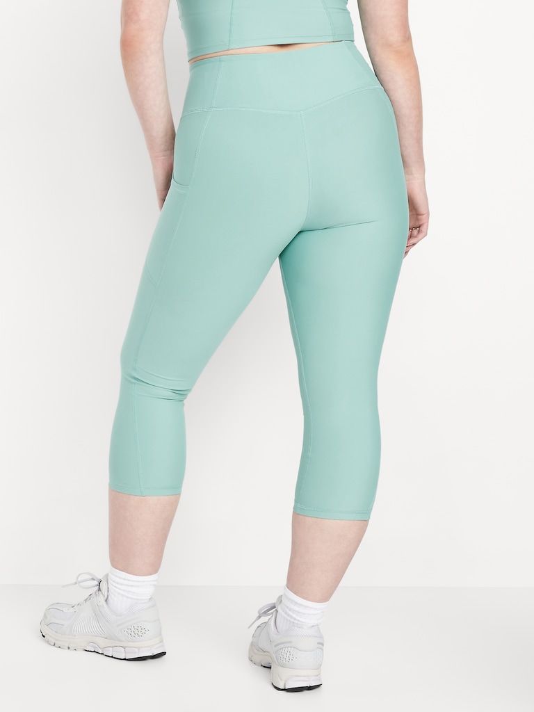High-Waisted PowerSoft Crop Pocket Leggings