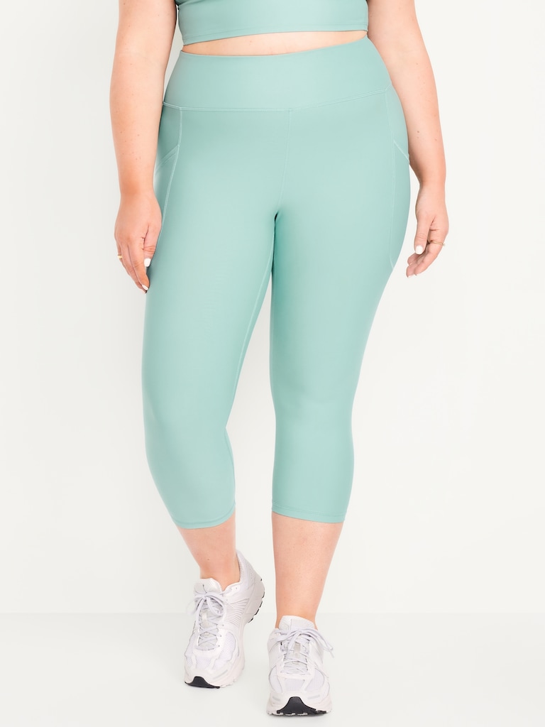 High-Waisted PowerSoft Crop Pocket Leggings