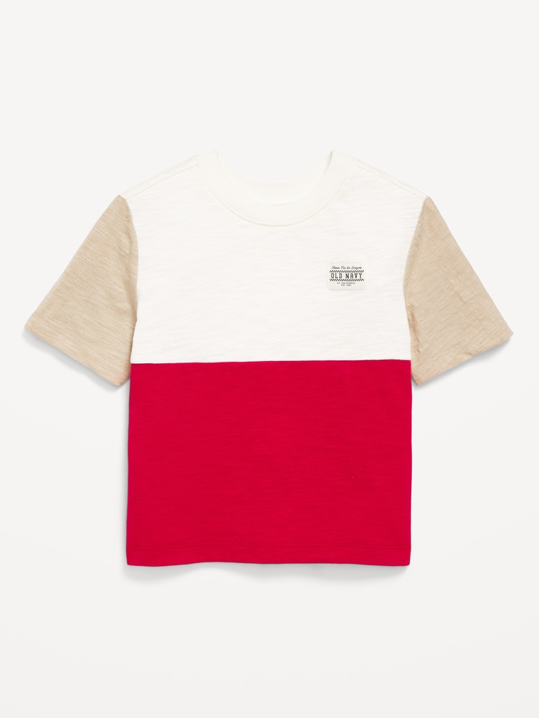 Oversized Color-Block T-Shirt for Toddler Boys