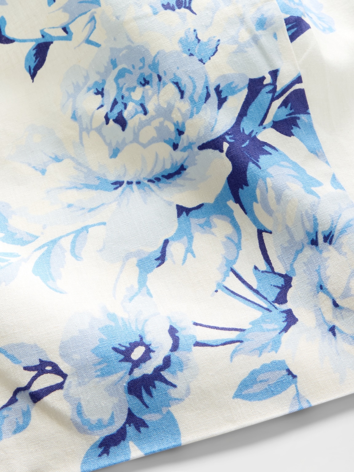 Linen-Blend Cap-Sleeve Crop Top