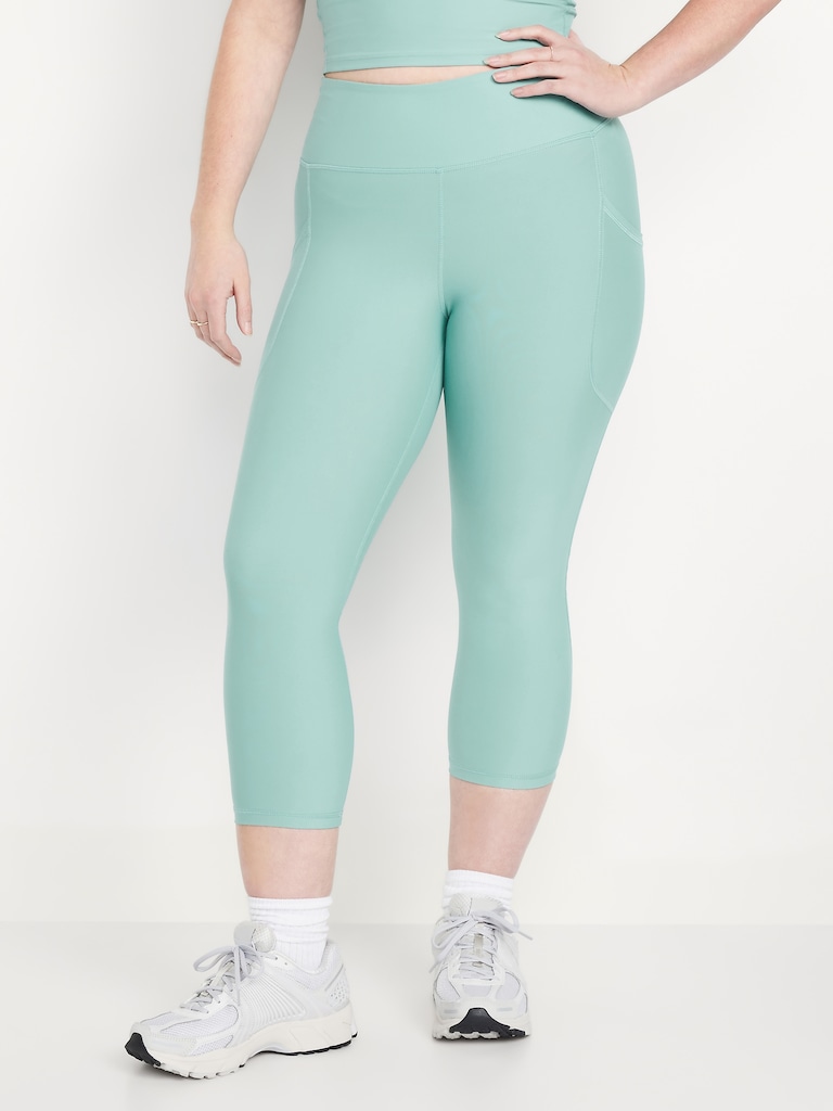High-Waisted PowerSoft Crop Pocket Leggings