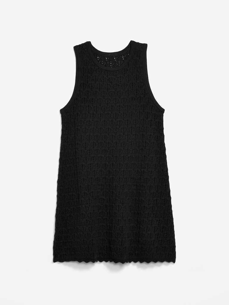 Sleeveless Crochet Tunic Sweater