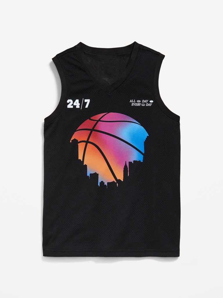 Mesh Graphic Tank Top for Boys