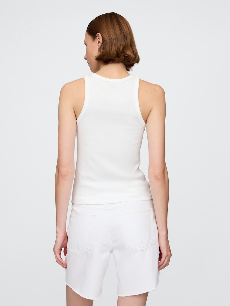 Modern Rib Logo Halter Top