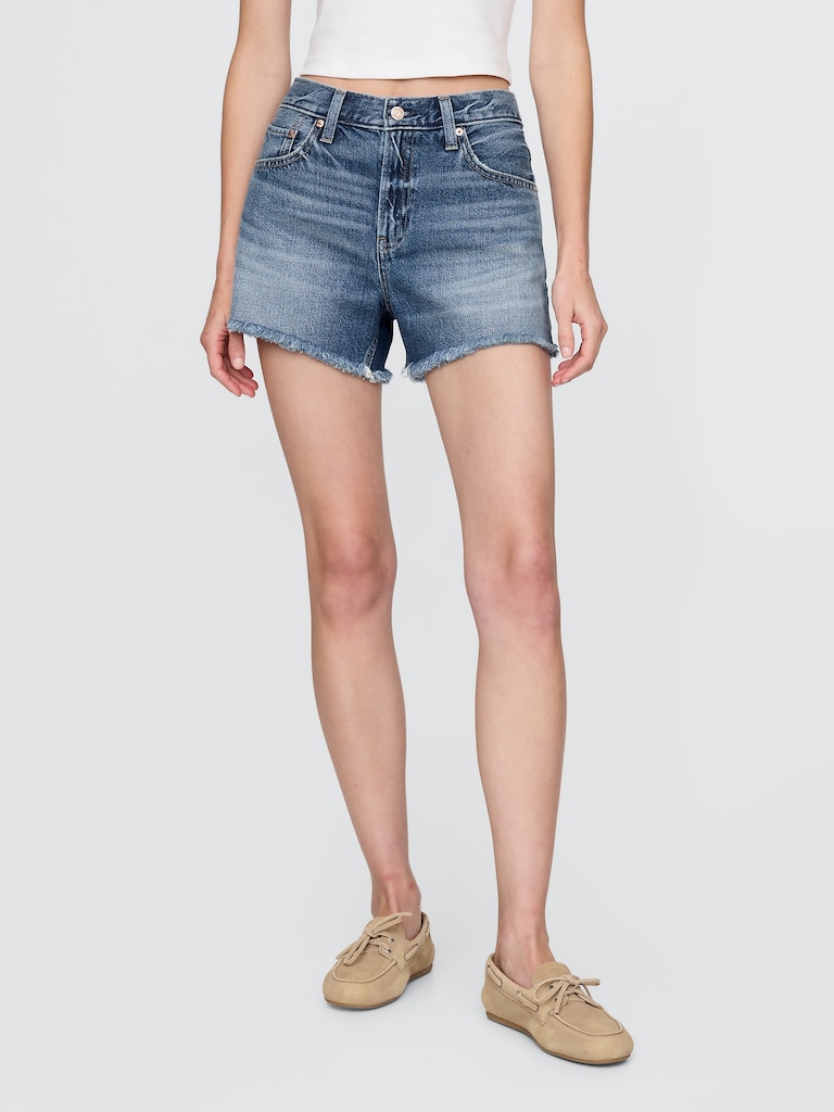 4" Mid Rise UltraSoft Relaxed Cutoff Shorts