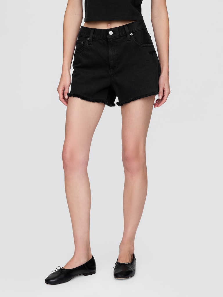 4" Mid Rise UltraSoft Relaxed Cutoff Shorts