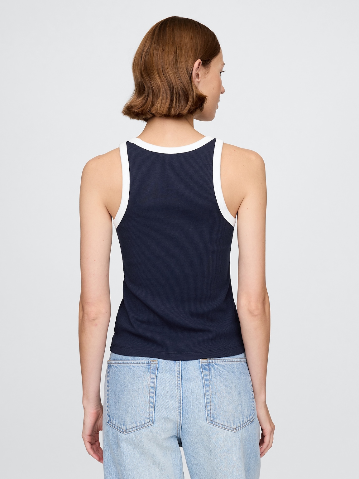 Modern Rib Halter Tank Top