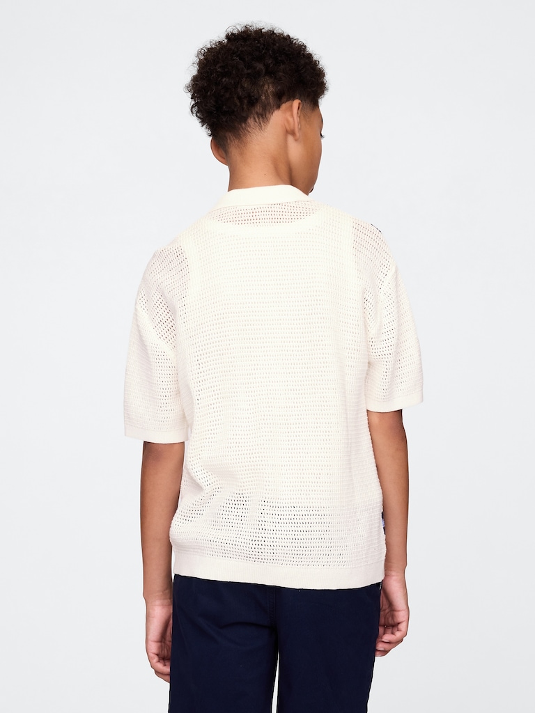 Kids Relaxed Crochet Shirt
