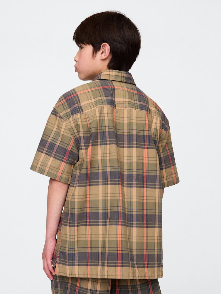 Kids Relaxed Plaid Shirt