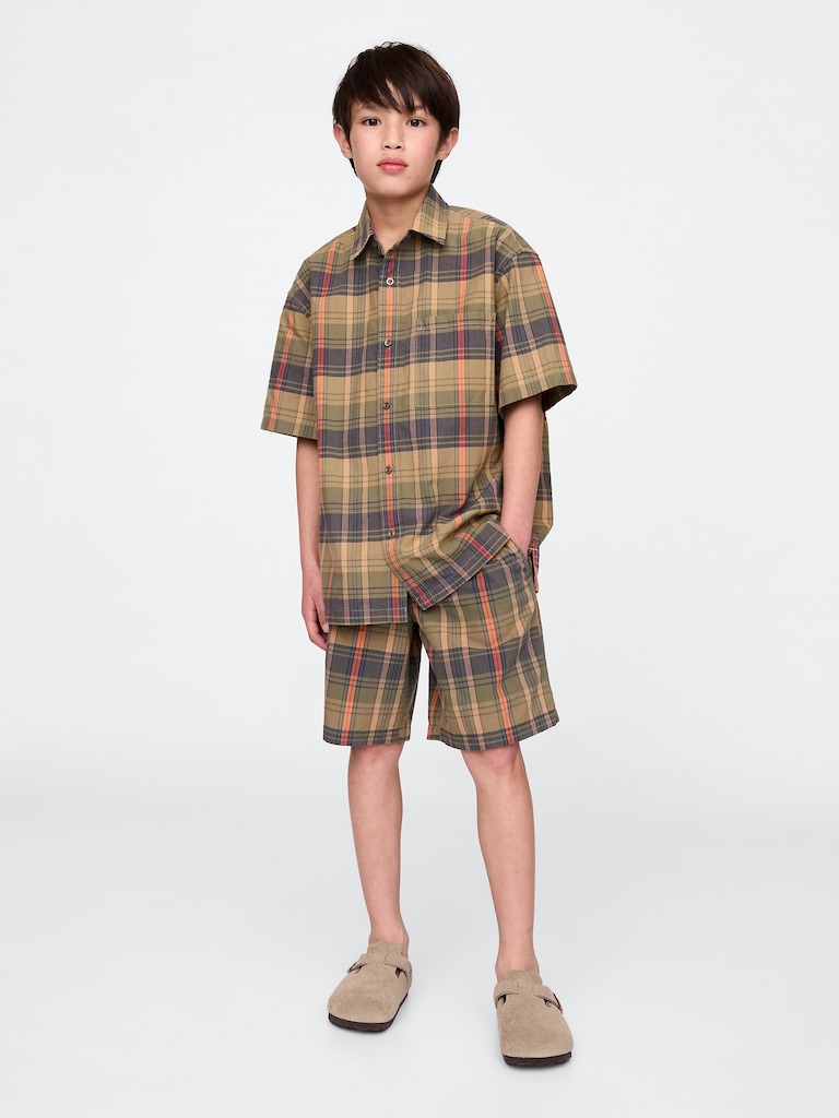 Kids Relaxed Plaid Shirt