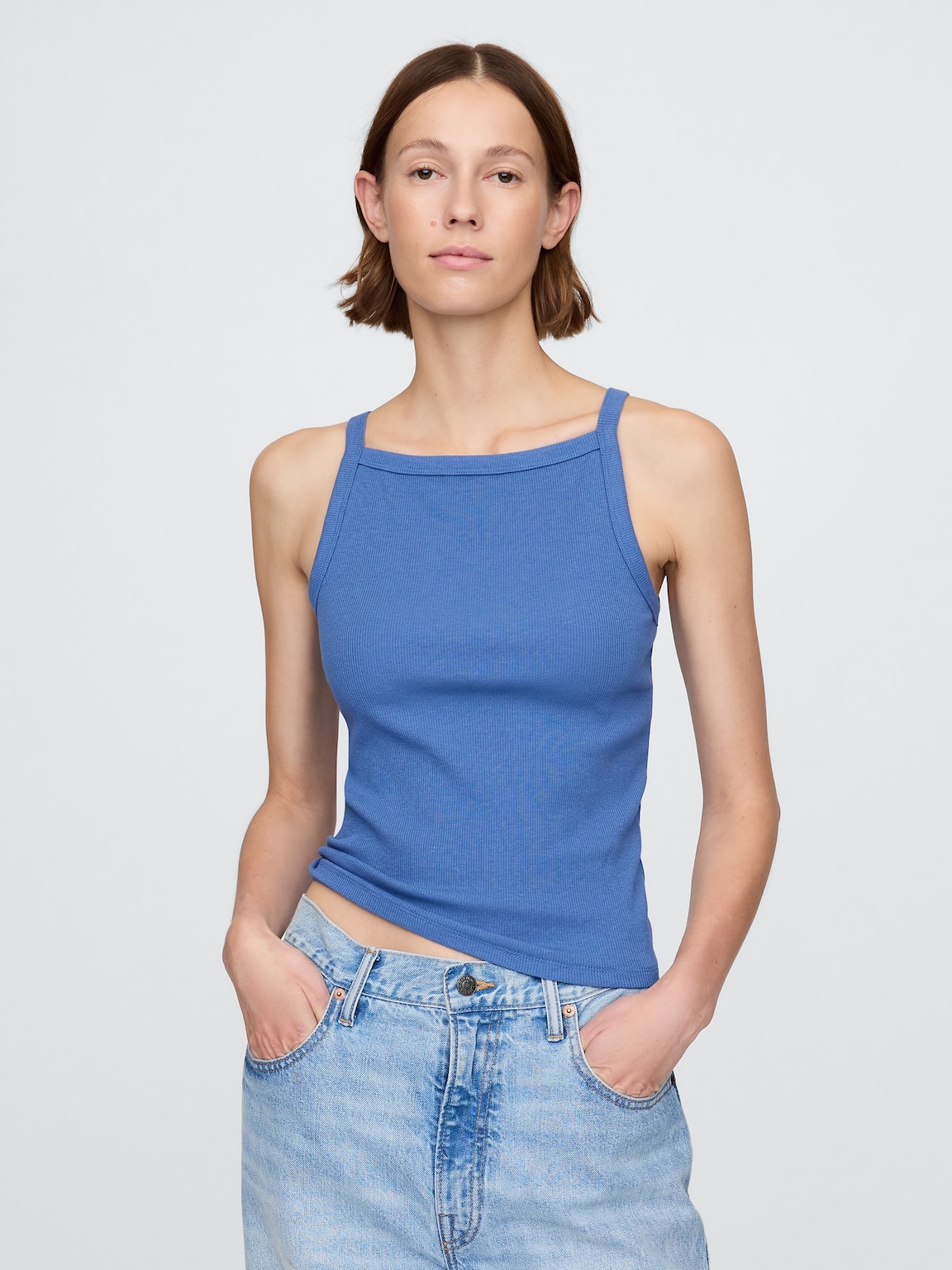 V-Neck Hardware One-Piece Swimsuit
