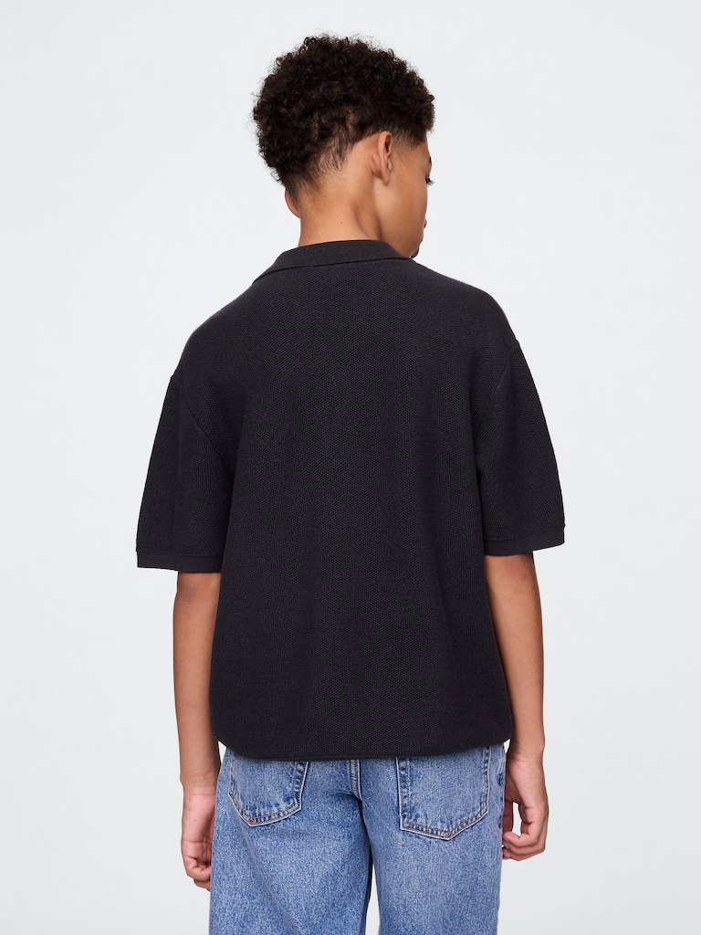Kids Relaxed Polo Sweater Shirt