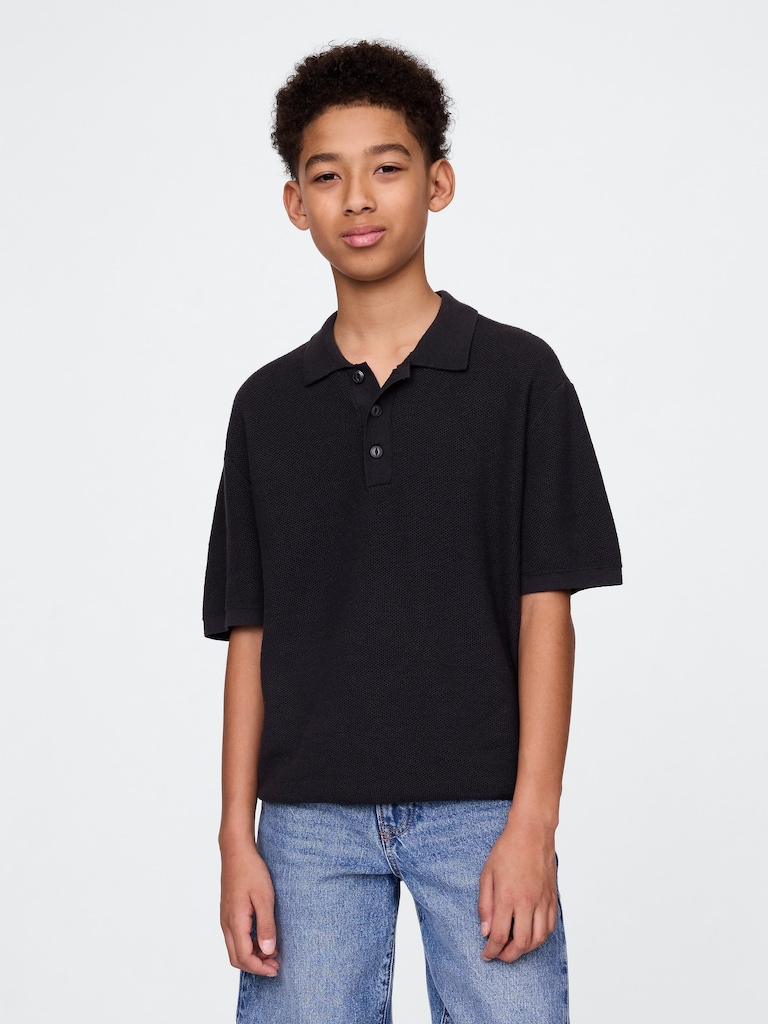 Kids Relaxed Polo Sweater Shirt