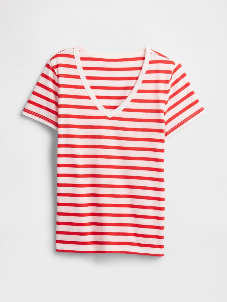Favorite Stripe V-Neck T-Shirt