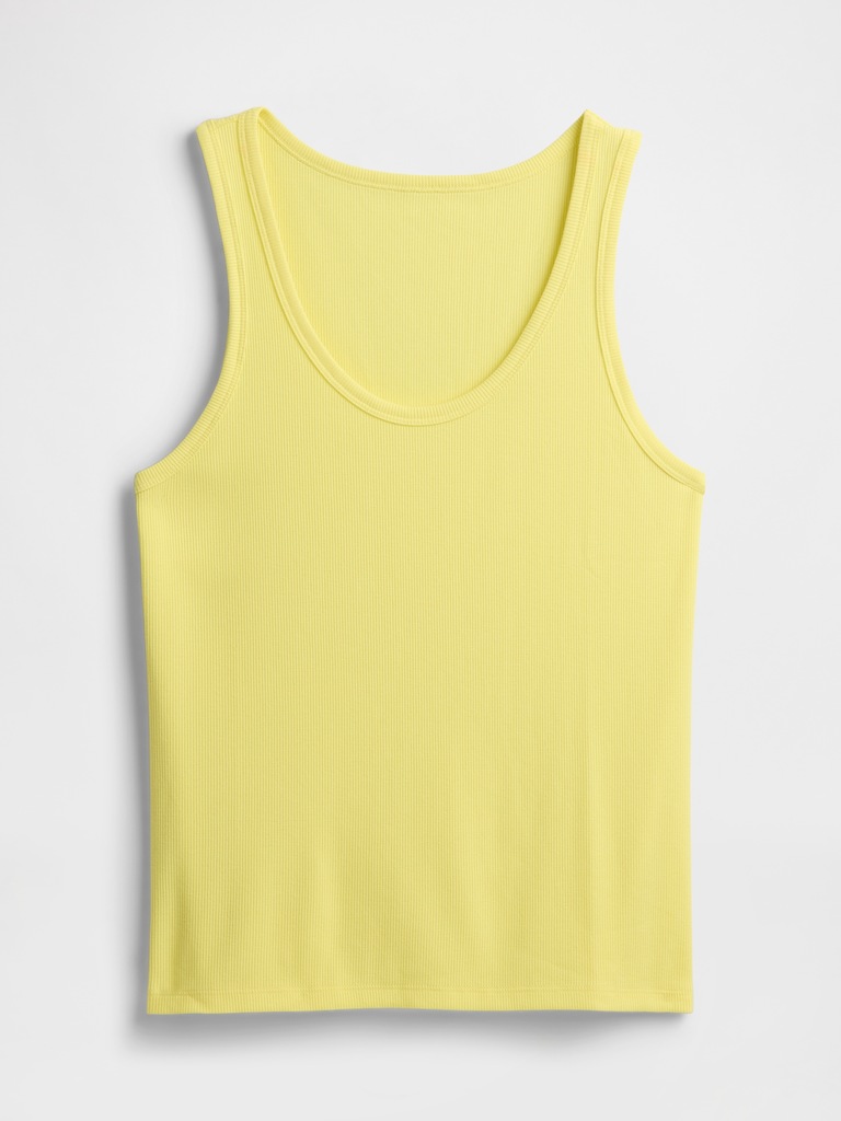 Ribbed Scoopneck Tank Top