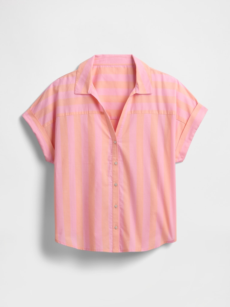 Relaxed Stripe Poplin PJ Shirt