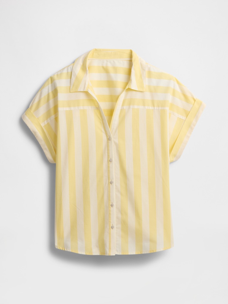 Relaxed Stripe Poplin PJ Shirt