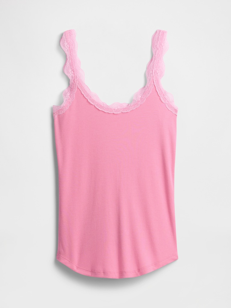 TENCEL Ribbed Scoopneck PJ Top