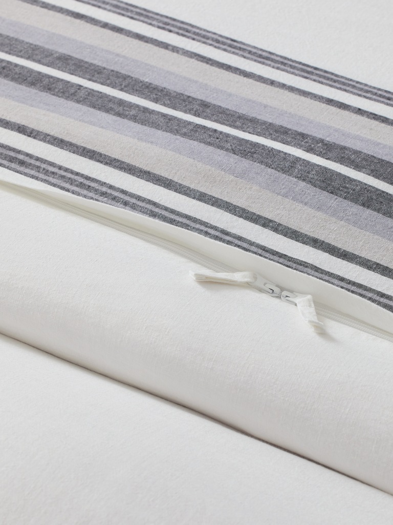 Multi-Stripe Linen Duvet Cover